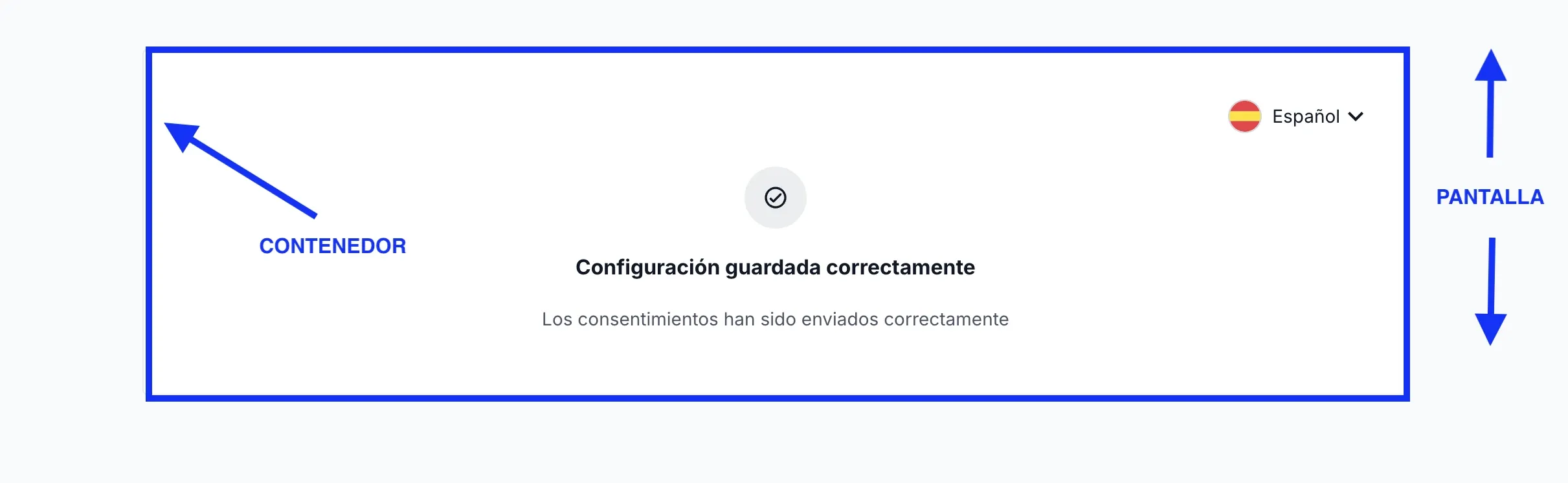 Contenedores en una vista de estado